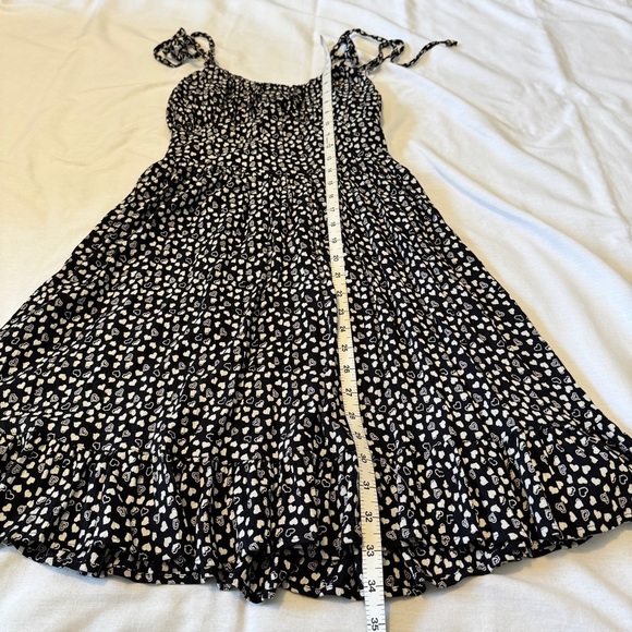 NEW Angie XS Hearts Mini Dress ~ Black & White Babydoll Y2K Valentine's - Picture 6 of 7